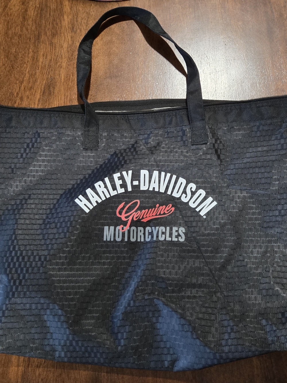 Genuine Harley-Davidson Logo Tote Bag Lightweight Zip Top 19x13
